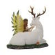 Adoration stag and spring fairy medium figurine