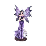 Amethyst Companions Purple Wolf and Owl Fairy Companion Figurine