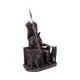 Bronze Odin All Father Wolves and Throne Figurine