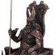 Bronze Odin All Father Wolves and Throne Figurine
