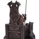Bronze Odin All Father Wolves and Throne Figurine