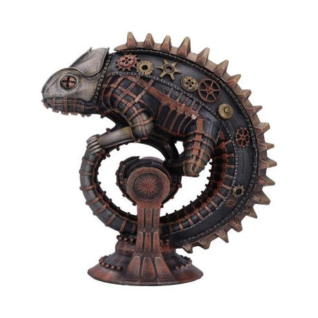 Bronze Mechanical Chameleon Steampunk Lizard Figurine
