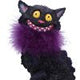 Furgus Black Cat Feather Boa Figurine 19.5cm