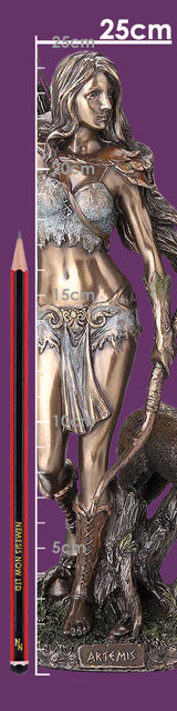 Artemis Greek Goddess of the Hunt Bronze Figurine