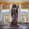 Hestia Goddess of Home and Hearth Bronze Figurine
