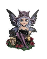 Summer Fae Fairy Figurine with Butterflies and Flowers