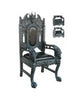 Black Skull Full Size Throne 127cm