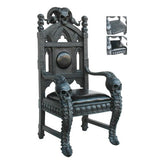 Black Skull Full Size Throne 127cm