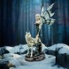 Esarosa – Gothic Fairy with Wolf Companion Figurine – billede 8