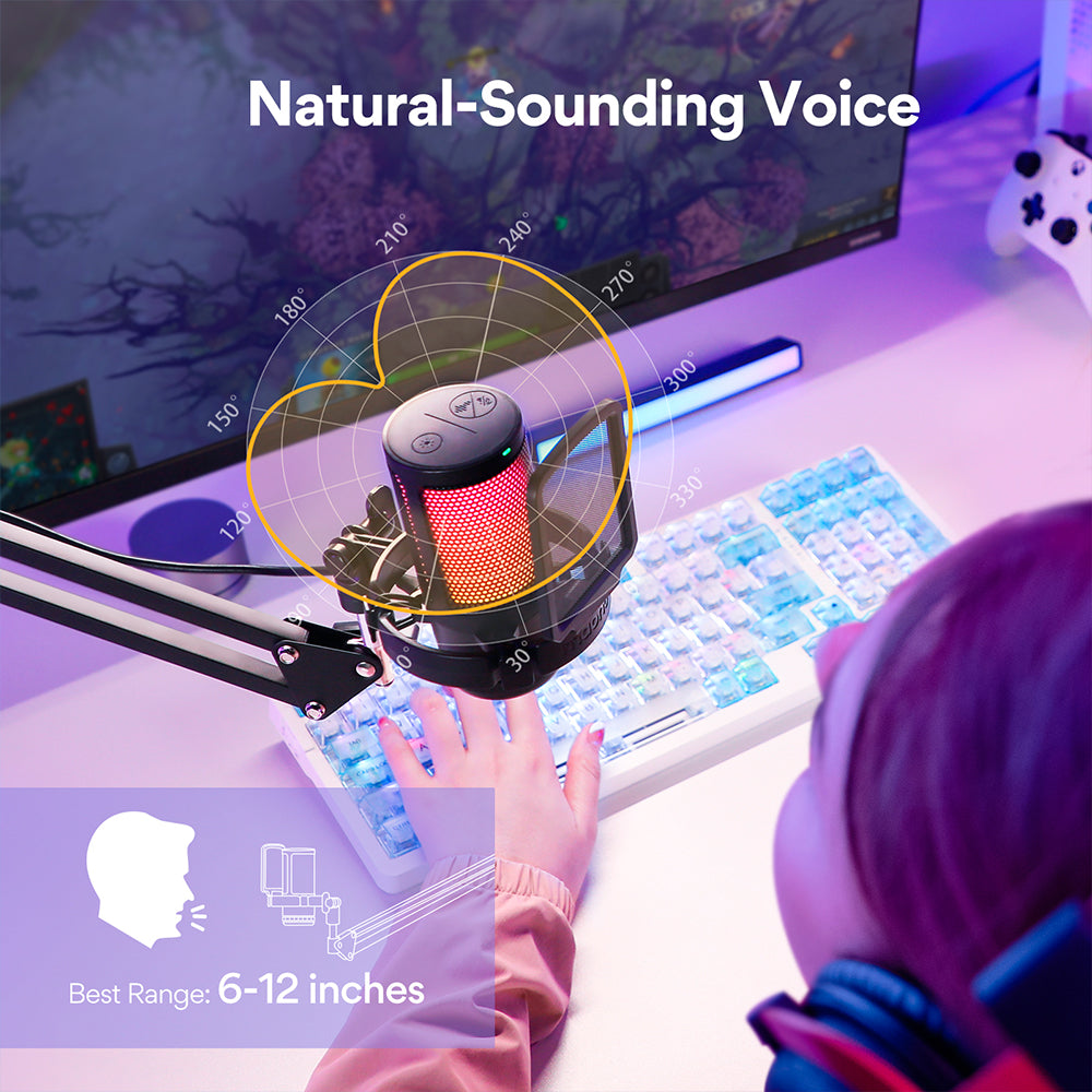 MAONO DGM20S Gamerwave Condenser USB Gaming RGB Microphone