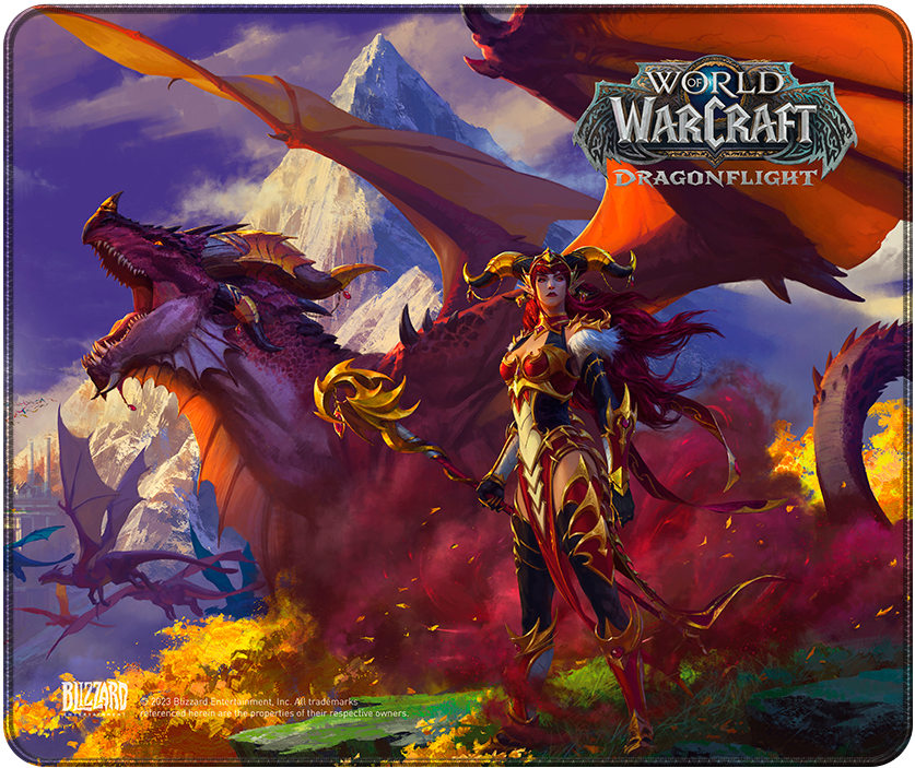 World Of Warcraft Dragonflight - Alexstrasza &amp;  Dragon Mousepad, L