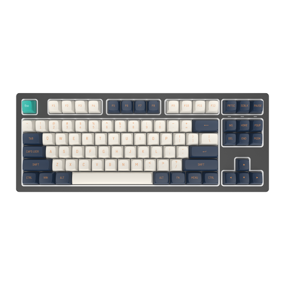 Dark Project / KD87B LTD Aluminum / Black &amp; Cloud Grey - Gateron Cap Teal RGB (ENG)