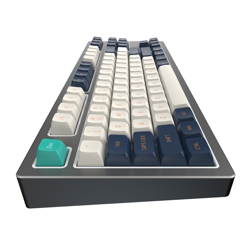 Dark Project / KD87B LTD Aluminum / Black &amp; Cloud Grey - Gateron Cap Teal RGB (ENG)