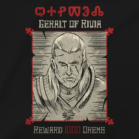 Jinx The Witcher 3 - Wanted Poster T-shirt Black, 2XL