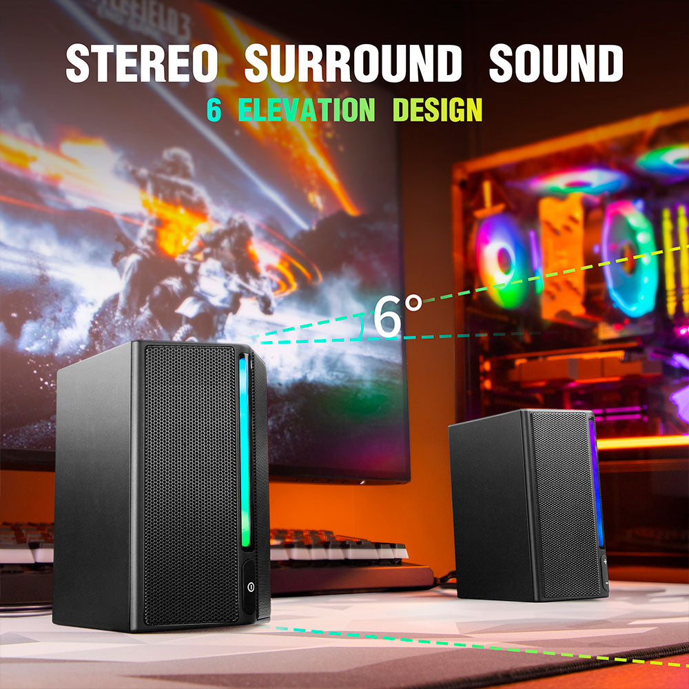 Fifine Ampligame A20 TV Gaming Speakers, Black