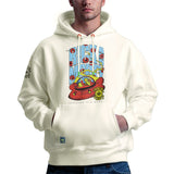 Rick and Morty hoodie off-white, M