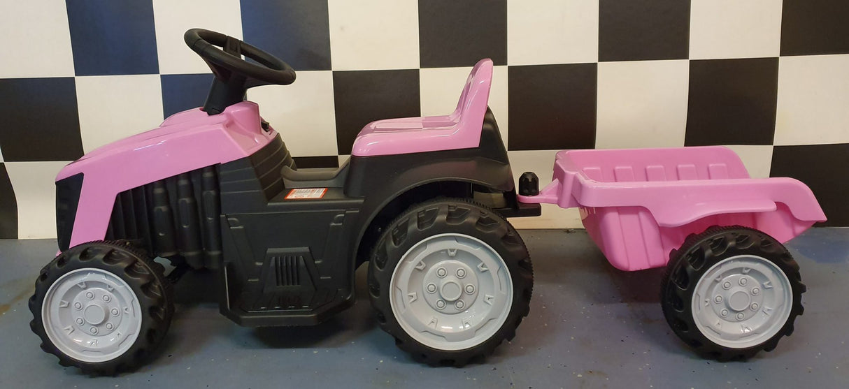 Electric children's tractor pink 6 volts