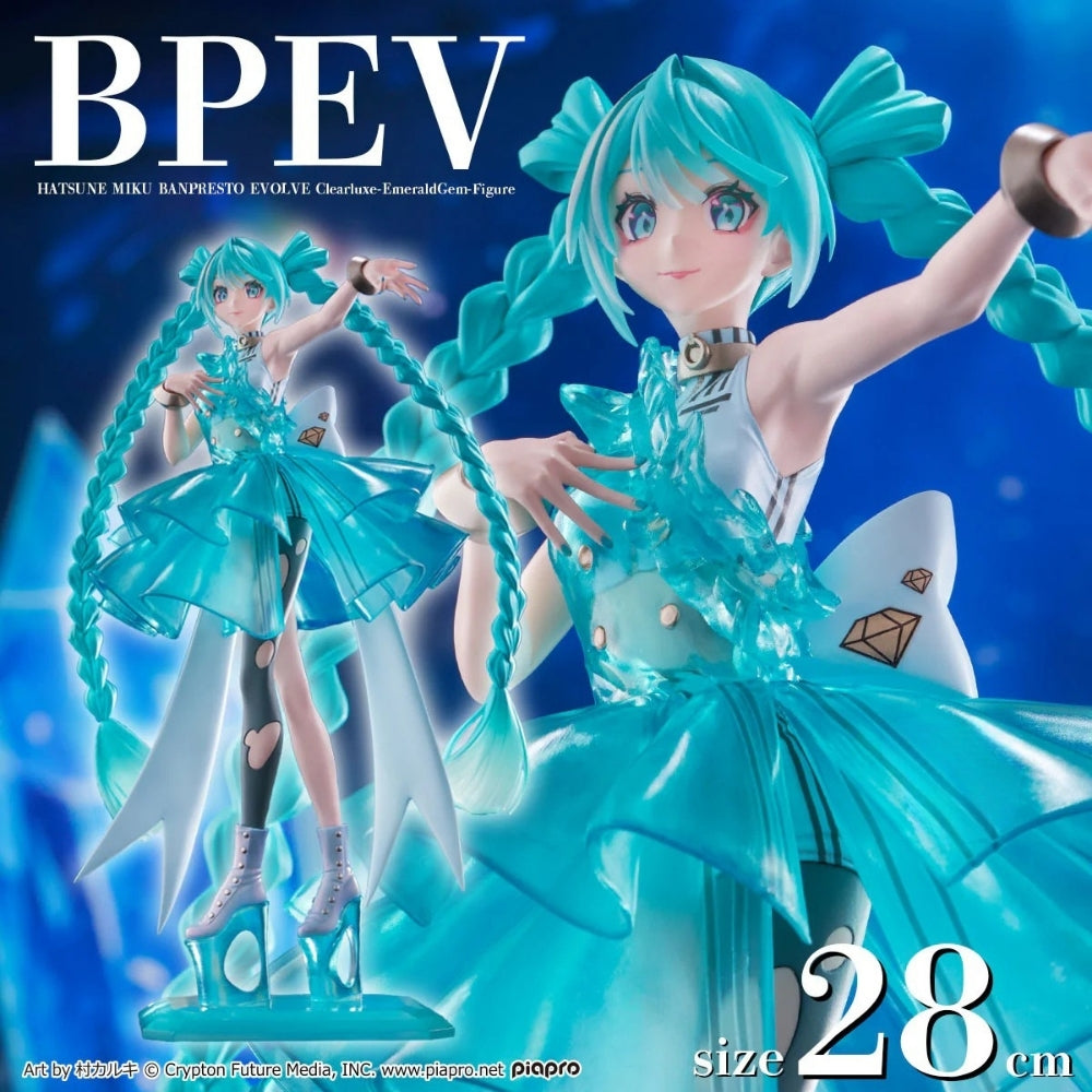 Bandai Hatsune Miku Banpresto Evolve Clearluxe-Emeraldgem-Figure