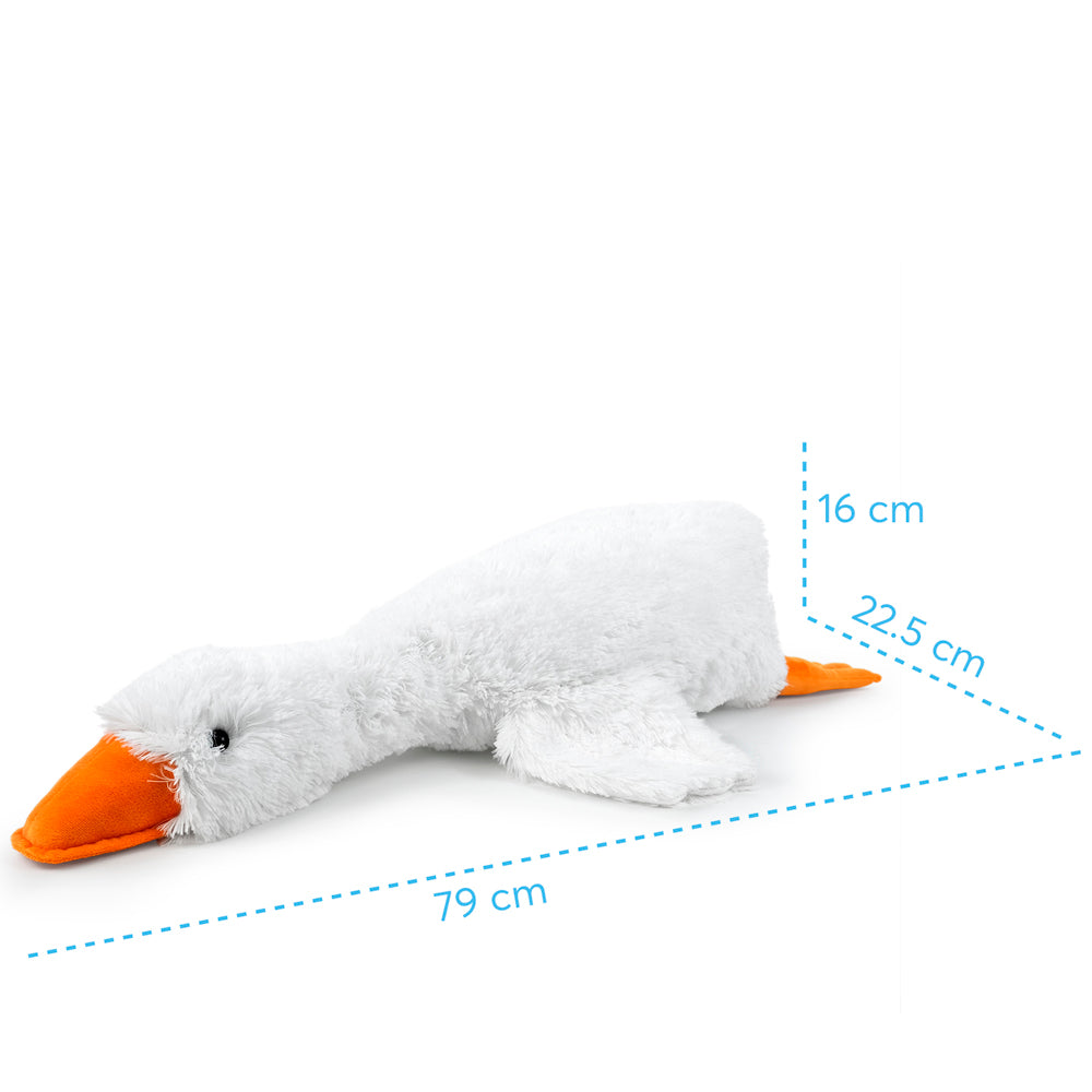 Plush toy WP MERCHANDISE Goose Hrysha, white, 79 cm