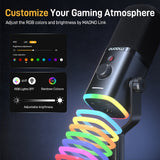 MAONO PD100X Dynamic RGB USB/XLR Microphone, black