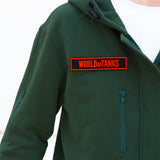 World of Tanks Zip hoodie with patches green, S