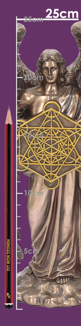 Bronzed Flower Of Life Metatron Archangel Figure  26cm