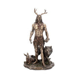 Herne and Animals Folklore Bronzed Figurine