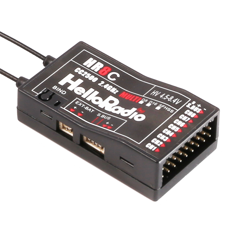 HR8C 4in1 2,4GHz 8Ch. Receiver - Black