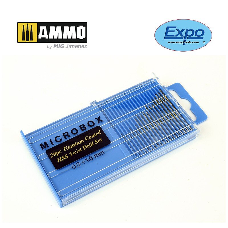 20 pcs HSS Tin Coated Drill Set