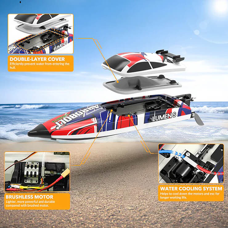 VOLANTEX ARROBOLT SR40 Brushless RC Speedbåd RTR – Op til 48 km/t