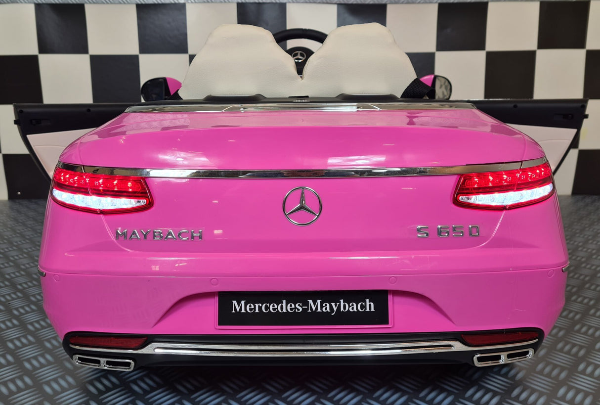Elektrisk børnebil Mercedes Maybach S650 pink 12 volt