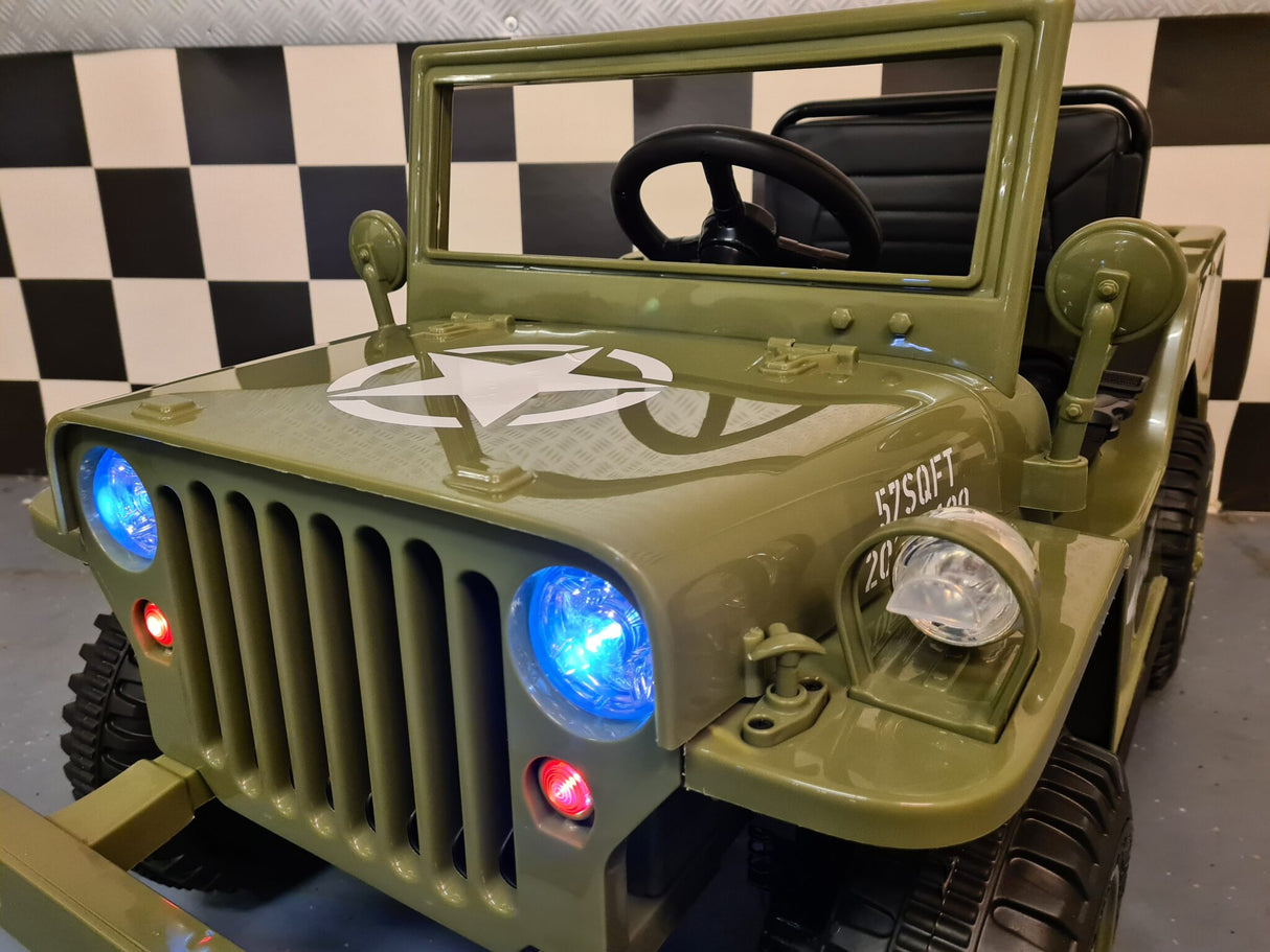 Electric children's jeep Willy 12 volts with remote control 1 person