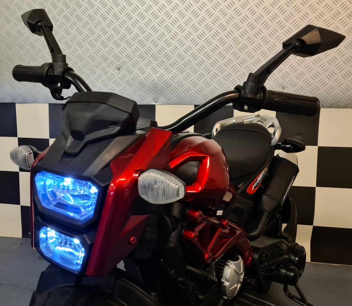 Børnemotorcykel Grom Superbike 12 volt metallic blå
