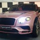 Children's battery toy car Bentley Continental metallic pink