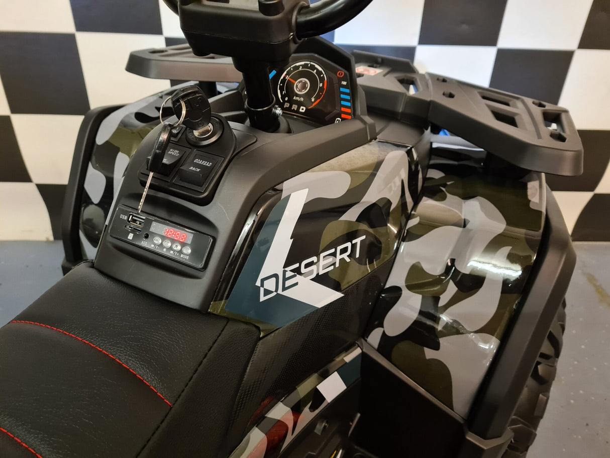 Electric quad Desert 12 volt camo green