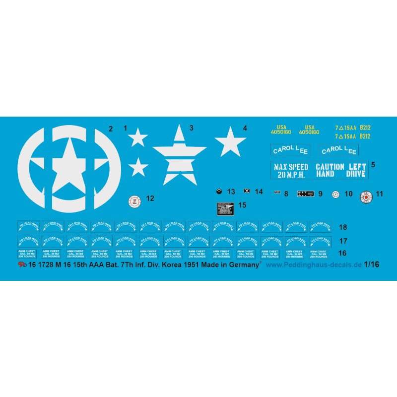 M 16 15th AAA Battalion 7th Inf Div. Korea 1951