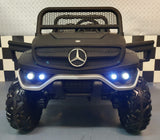 2-personers Mercedes elektrisk børnebil Unimog 4 hjulstræk mat sort