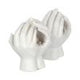 Set of Two Small Shelter 7cm Baby in Cradled Hands Figurines