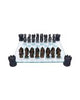 Raised Medieval Knight Chess Set With Corner Towers 43cm