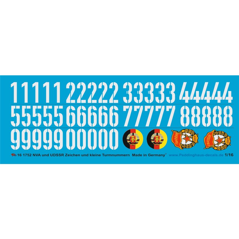 NVA und UDSSR Zeichen und kleine Turmnummern durchbrochen