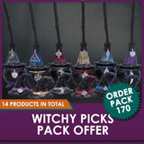 Witch Wiccan Witchcraft Broomstick Crystal Ball Holder