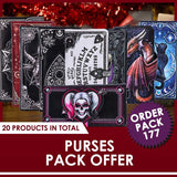 Spirit Board Planchette Embossed Purse 18.5cm
