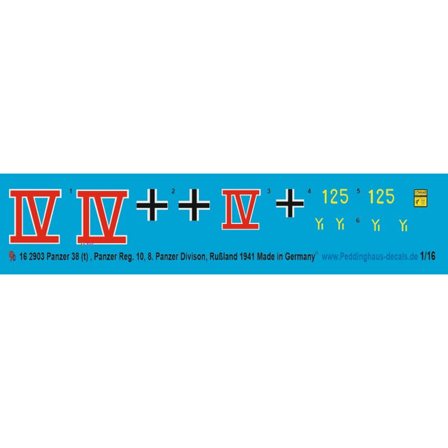 Panzer 38 (t) Panzerreg.10,der 8. Panzer Division , Russland 1941