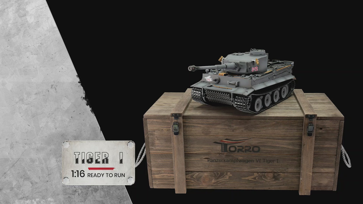 1/16 RC Tiger I Early Vers. grey BB Smoke