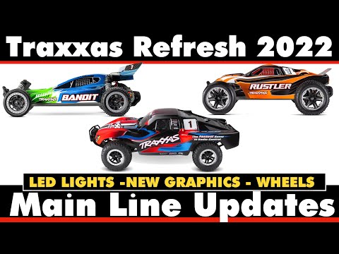 Rustler 2WD med LYS, batteri, lader og adapter