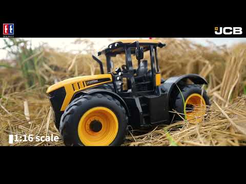 NY Stor JCB fjernstyret traktor med lys og lyd - inkl. batteri og lader