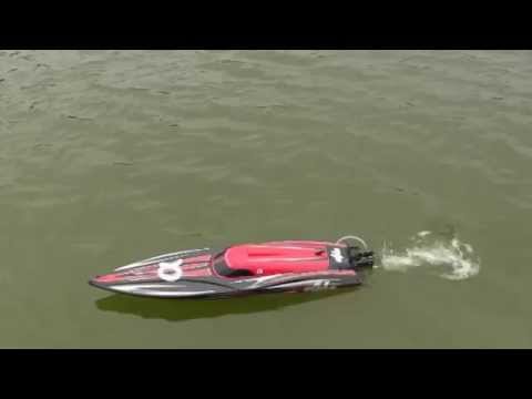 BLACK TILBUD -  Alpha 1000mm Brushless V-Boat 80 km/t!+