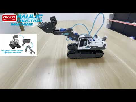 Byg dig eget 6-i-1 Hydraulisk Entreprenør Maskine - byg, leg og lær! STEM