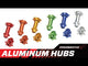 Aluminum Hub Set, Machined, Blue: PM-MX/SM