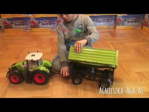 Claas Axion 870 traktor med cargo trailer - 1 meter i længde!